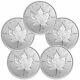 Lot Of 5 2019 Canada 1 Oz Silver Maple Leaf Incuse $5 Gem Bu Coins Sku57179