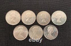 Lot of 7 1961 1967 Silver dollars coins Canada