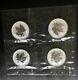 Lot Of Four 2007 Canada Year Of Pig Privy Maple Leaf Silver Coin Original Sealed