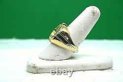 Men's 18K Yellow Gold Ring With Canadian Maple Leaf 1/10 Oz. Coin Size 9 1/2