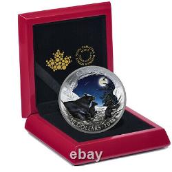 Moonlit Tranquility Natures Light Show 2018 Canada 5oz Pure Silver Coin RCM