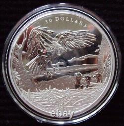 NEW 2022 2 oz. $30 Pure Silver Coin Multifaceted Animal Family Bald Eagles