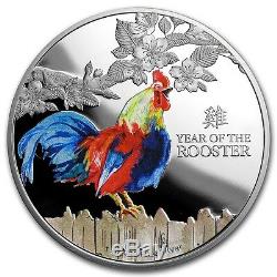Niue 2017 1 OZ Silver Proof Coin- Lunar Year of the Rooster