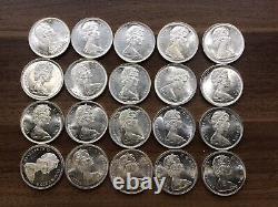 Original Roll Of 1966 Canadian Dollars 80% Silver