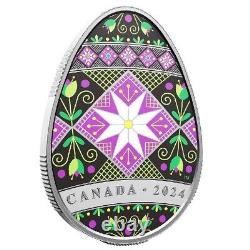 PYSANKA 2024 $20 1 oz Fine Silver Coin Royal Canadian Mint