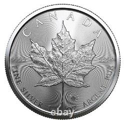 Presale Lot of 100 2022 $5 Silver Canadian Maple Leaf 1 oz BU