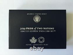 Pride of Two Nations 2019 Limited Edition Two-Coin Set 19XB Eagle Maple Leaf