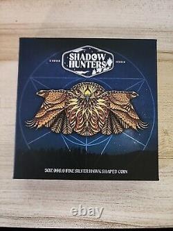 Pure Fine Silver $8 Coin- Shadow Hunters Hawk- Very Limited MITAGE Of 1200 Only