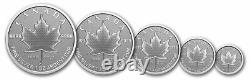 Pure Silver Maple Leaf Fractional Set -Our Arboreal Emblem The Maple Tree 2021