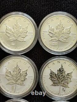 RCM 1 oz Silver Privy Maple lot 33 coins Nice collection9999 Bullion