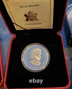Rare 2004 Canada Natural Wonders Aurora Diamonds Icebergs Silver Proof Coin Lot