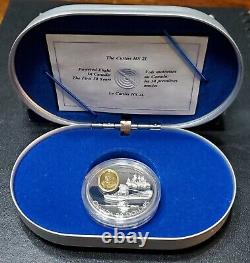 Rare Limited 1994 Aviation Seaplane Curtis HS-2L Gold Cameo 1 Oz Silver Coin