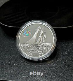 Rare Limited Mintage 2000 Transportation Hologram Bluenose 1 Oz Silver Coin