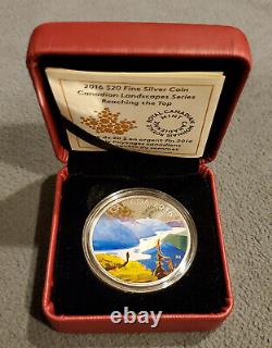 Rare Limited Proof Silver 2016 Reaching the Top Canadian Landscapes 1 Oz Coin