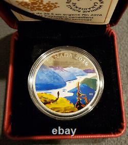 Rare Limited Proof Silver 2016 Reaching the Top Canadian Landscapes 1 Oz Coin