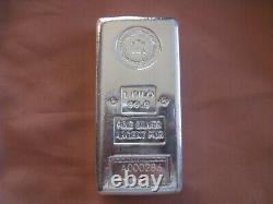 Rare Royal Canadian Mint Poured 999 Kilo Silver Bar Serial Number A000286