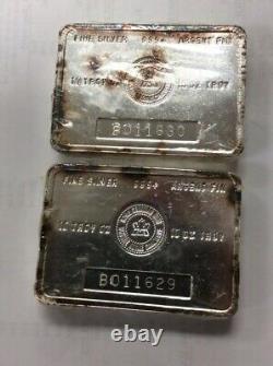 Rcm Royal Canadian Mint Vintage Consecutive Numbers 10 Oz Silver Bars