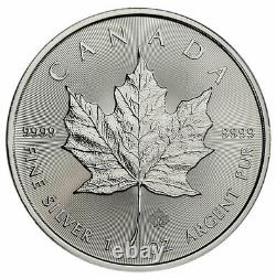 Roll of 25 2022 Canada 1 oz Silver Maple Leaf $5 Coins GEM BU SKU66244