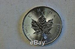 Roll of 25 Silver 1oz Canadian Maple Leaf $5 Canada Coins in a Mint Tube 2014