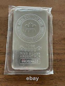 Royal Canadian Mint 10 Oz Fine Silver Bar