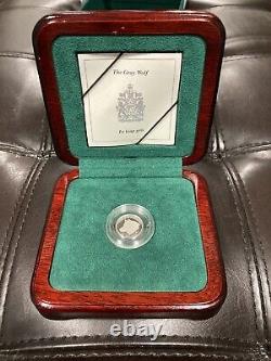 Royal Canadian Mint 1998 $30 Proof Coin Gray Wolf 1/10 oz Platinum Low Mintage