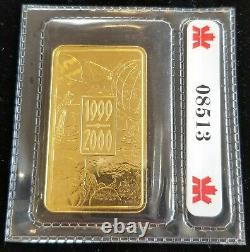 Royal Canadian Mint 1999-2000 1 Troy Ounce bar 99.99% Fine Gold Sealed