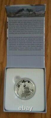 Royal Canadian Mint 2014 Silver Coin $100 Bighorn Ram 99.99% Silver. Unc COA