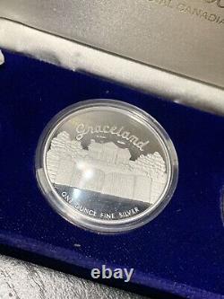 Royal Canadian Mint Elvis Presley Graceland 1oz Silver Coin Set
