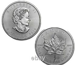 Royal Canadian mint 25 x 1 oz Random years Silver Maple Leaf Coin. 9999 Ag