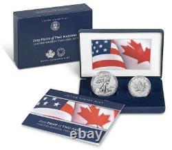 Sealed Box of 5X 2019 Pride of Two Nations Reverse Proof Silver Eagle Maple Sets