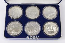 Set of 6 Canada Wildlife 1oz Silver withBox. 9999 2011-2013