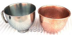 Solid copper Kitchenaid 5 qt. Mixing Bowl Copper Liner/Bowl INSERT for Tilt Head