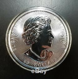 TEN OUNCES 2017 $50 Canada 10 oz. 9999 Fine Silver Grizzly Bear Coin withCapsule