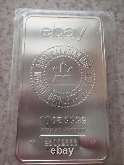 Three (3) 10 oz. Silver Bars Low Serial Numbers First Series eBay RCM. 9999