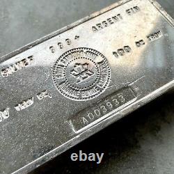 VINTAGE Royal Canadian Mint RCM 100 oz. 999 Silver Bar Attractive condition