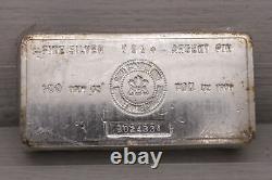 Vintage Royal Canadian Mint RCM 100 Troy Ounce Silver. 999 Bar Bullion Plastic