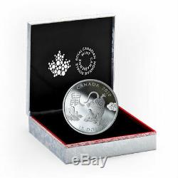 Year Of The Rat 2020 $15 1 Oz Pure Silver Coin Royal Canadian Mint