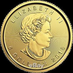 1/10 Oz D'or 2019 Feuille D'érable Coin Mrc. 9999 Au Monnaie Royale Canadienne