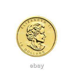 1/4 Oz Canadian Maple Leaf Gold Coin Année Aléatoire
