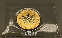 1/4 Oz D'or $ 10 Feuille D'érable Canadienne 2014