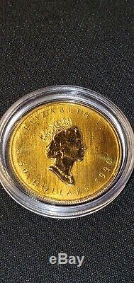 1 Oz 9999 Or 1996 Érable Pur Canadien Feuille Coin Encapsulé