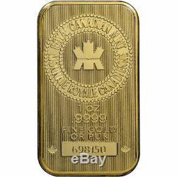1 Oz Gold Bar Monnaie Royale Canadienne Mrc. 9999 Fin De Dosage Du Canada