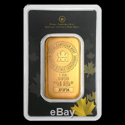 1 Oz Gold Bar Monnaie Royale Canadienne (old Style, Dans Le Dosage) Sku # 72805