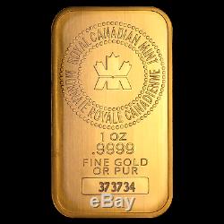 1 Oz Gold Bar Monnaie Royale Canadienne (old Style, Dans Le Dosage) Sku # 72805