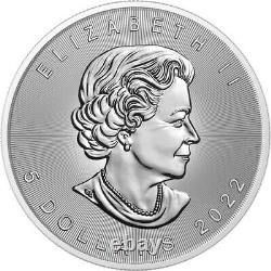 1 Oz Silver Coin 2022 Canada 5 $ Saisons Feuille D'érable Février Insert Bejeweled