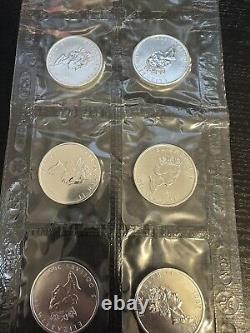 10 Feuilles d'érable d'argent du Canada de 2001, prime de faible tirage en lingots. 9999 10 onces troy.