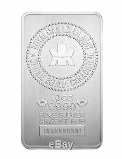 10 Oz 0,9999 Bar En Argent Fin Monnaie Royale Canadienne (rcm)