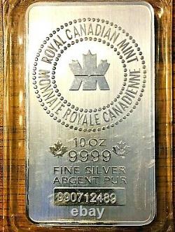 10 Oz Silver Bar Monnaie Royale Canadienne. 9999 Amende, Scellée