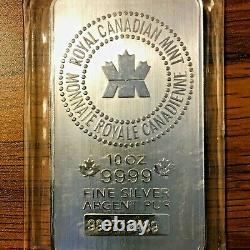 10 Oz Silver Bar Monnaie Royale Canadienne. 9999 Amende, Scellée