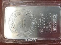 10 Silver Bar Oz Rcm Monnaie Royale Canadienne. 9999 Argent Fin Lingot Pur